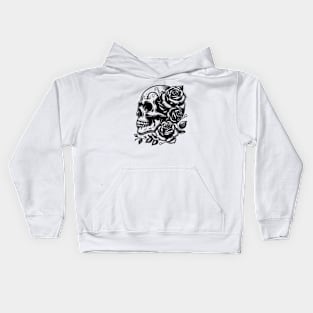 skull roses tattoo Kids Hoodie